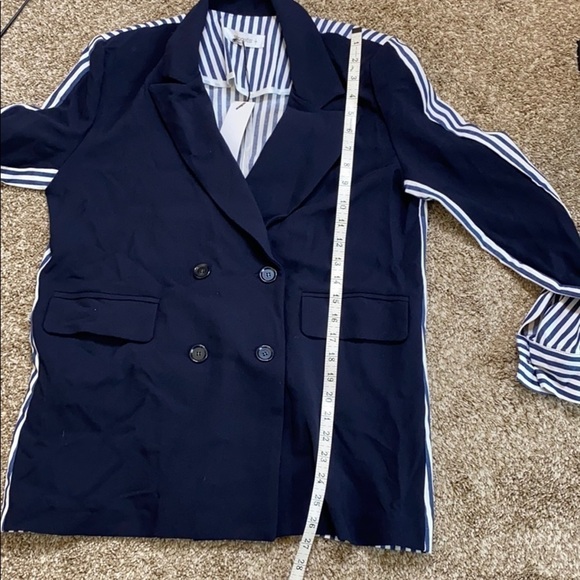 Storets Navy Mia Stripe Mix Jacket - Picture 6 of 9